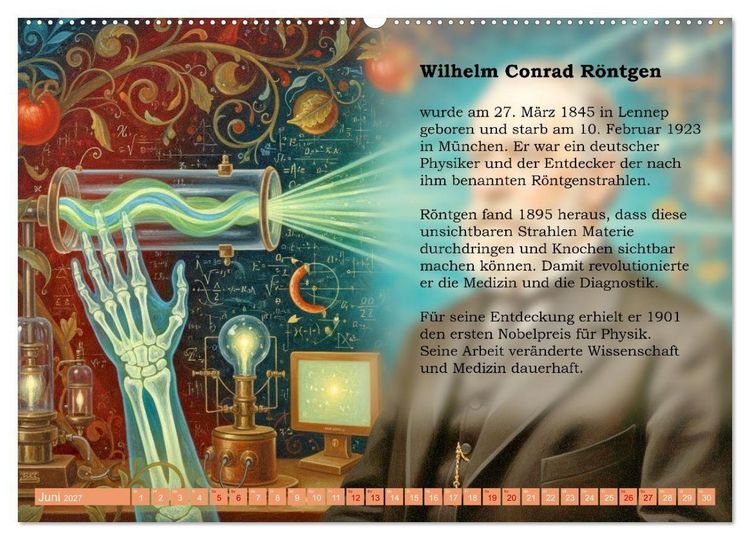 Produktbild: Pioniere der Elektrodynamik (Wandkalender 2027 DIN A2 quer), CALVENDO Monatskalender
