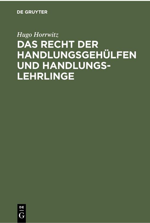Produktbild: Das Recht der Handlungsgeh&uuml;lfen und Handlungslehrlinge