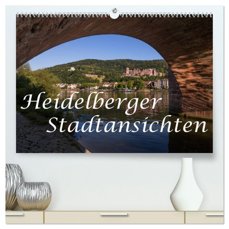 Produktbild: Heidelberger Stadtansichten (hochwertiger Premium Wandkalender 2026 DIN A2 quer), Kunstdruck in Hochglanz