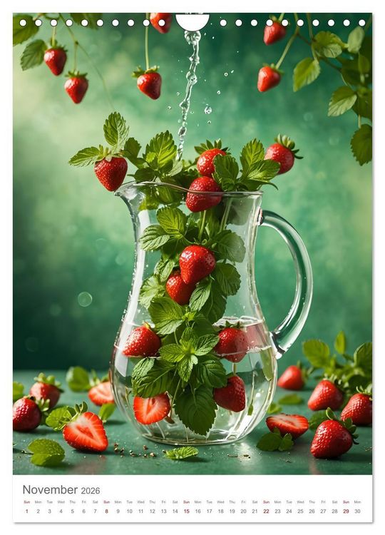 Produktbild: Pure refreshment - Infused water (Wall Calendar 2026 DIN A4 portrait), CALVENDO 12 Month Wall Calendar