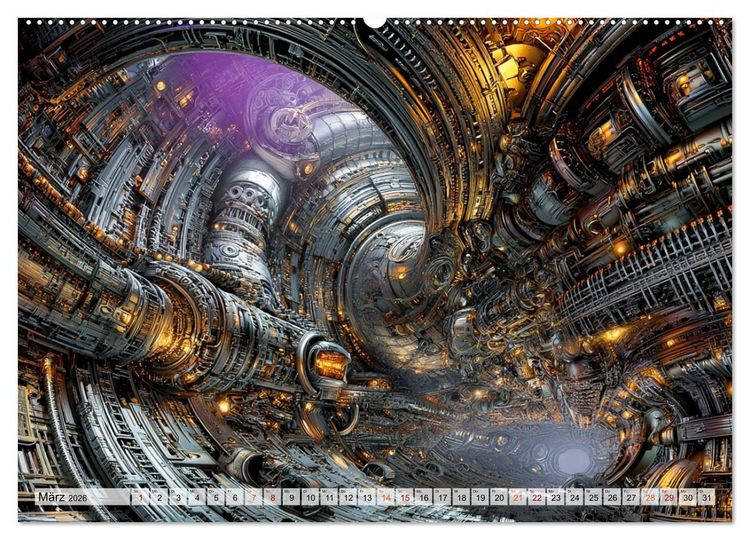 Produktbild: Fantasie Welten - Science Fiction (hochwertiger Premium Wandkalender 2026 DIN A2 quer), Kunstdruck in Hochglanz