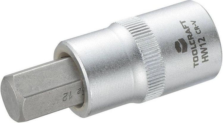 Produktbild: TOOLCRAFT 816160 Innen-Sechskant Steckschl&uuml;ssel-Bit-Einsatz 12mm 1/2\" (12.5 mm)