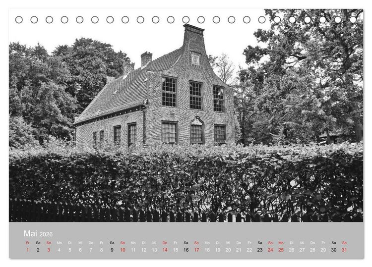 Produktbild: Potsdam schwarz auf wei&szlig; (Tischkalender 2026 DIN A5 quer), CALVENDO Monatskalender