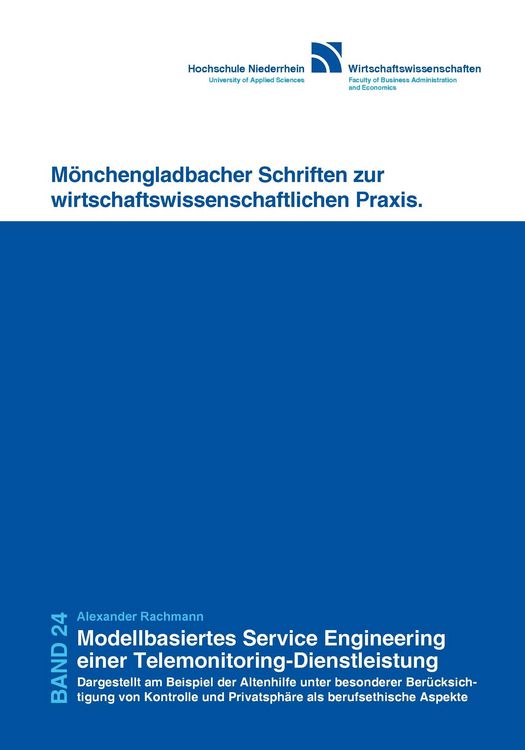 Produktbild: Modellbasiertes Service Engineering einer Telemonitoring-Dienstleistung