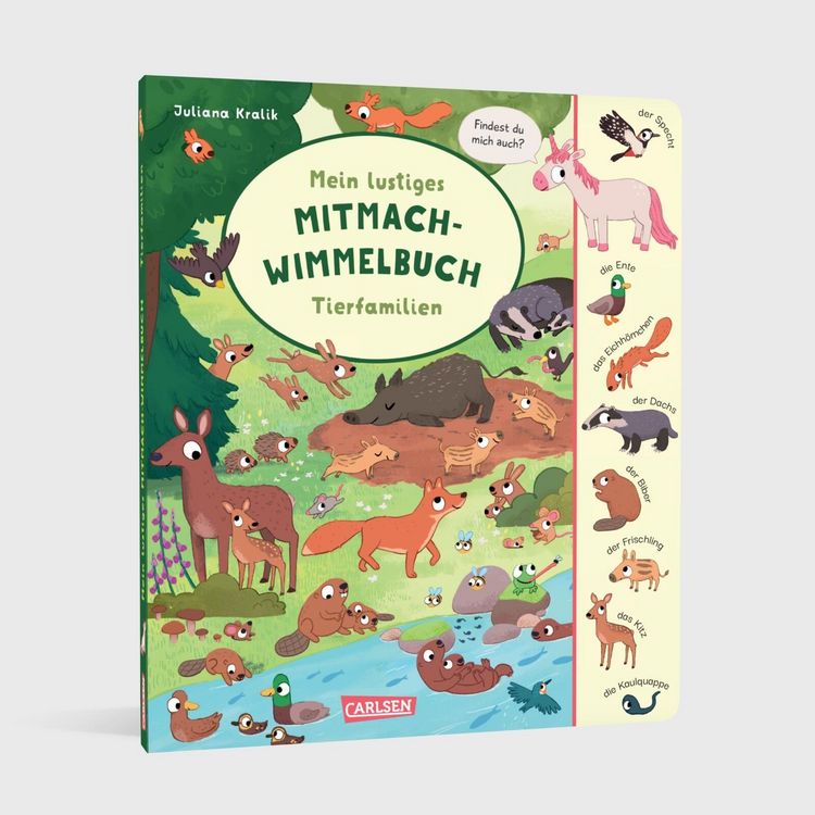 Produktbild: Mein lustiges Mitmach-Wimmelbuch: Tierfamilien