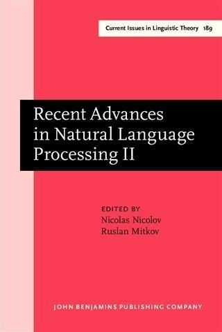 Produktbild: Recent Advances in Natural Language Processing