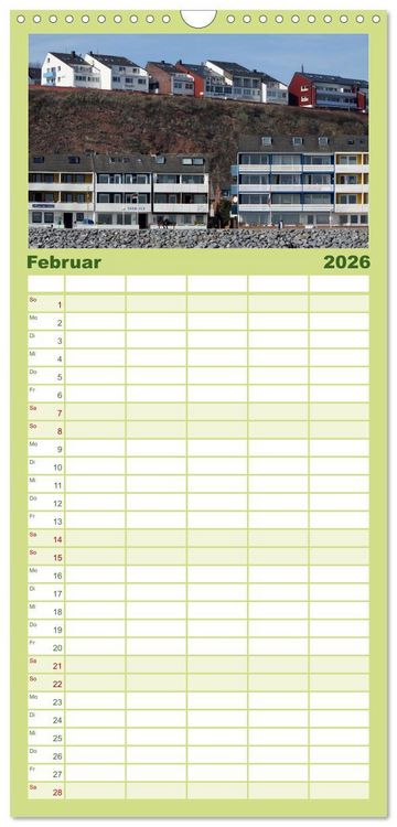 Produktbild: Familienplaner 2026 - Helgoland mit 5 Spalten (Wandkalender, 21 x 45 cm) CALVENDO