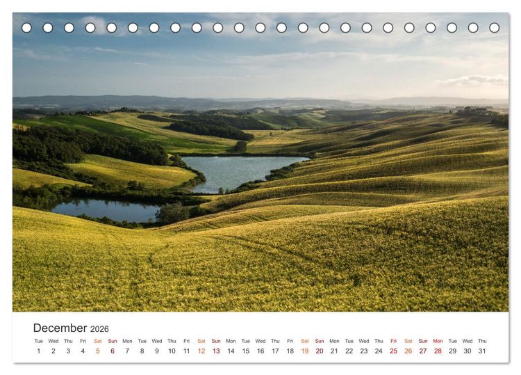 Produktbild: Tuscany A color palette (Desk Calendar 2026 DIN A5 landscape), CALVENDO 12 Month DeskCalendar