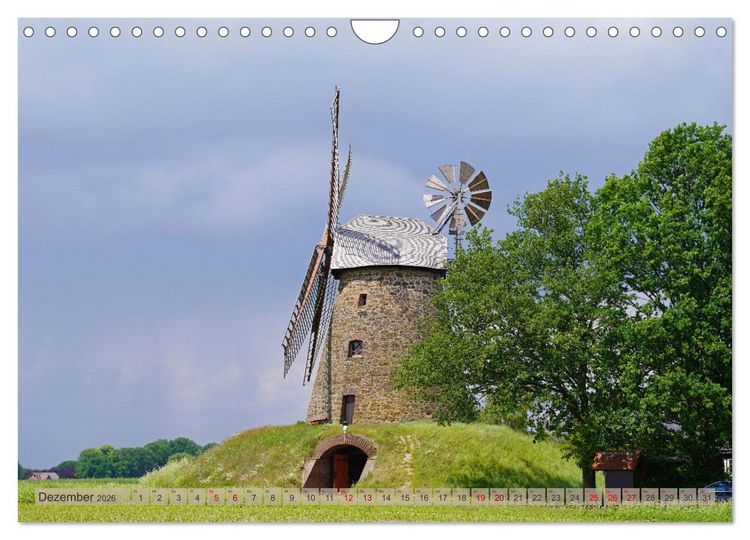 Produktbild: Faszination Wall-Holl&auml;nder Greftm&uuml;hle in Nordhemmern (Wandkalender 2026 DIN A4 quer), CALVENDO Monatskalender
