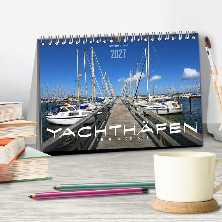 Produktbild: YACHTH&Auml;FEN AN DER OSTSEE (Tischkalender 2027 DIN A5 quer), CALVENDO Monatskalender