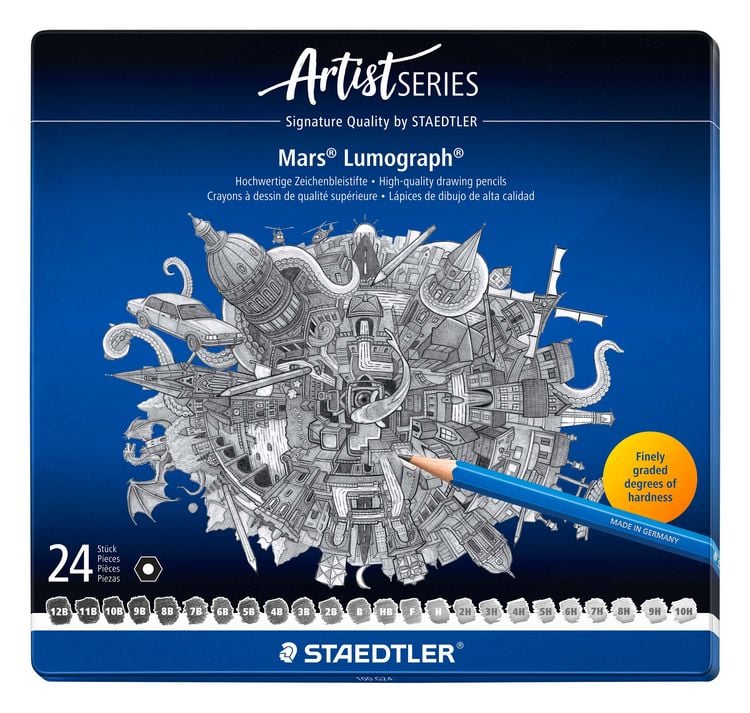Produktbild: STAEDTLER Mars Schreib- und Zeichbedarf Mars Lumograph 100 Zeichenbleistift, 24er Set