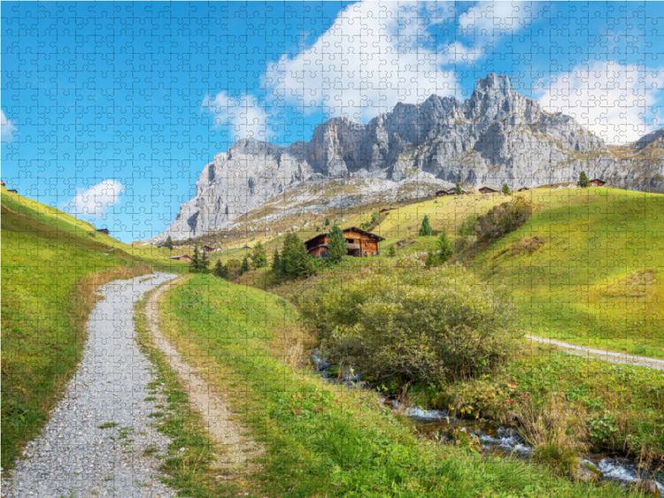 Produktbild: CALVENDO Puzzle Wanderweg nach Partnun im Pr&auml;ttigau | 1000 Teile Lege-Gr&ouml;&szlig;e 64x48cm Foto-Puzzle f&uuml;r gl&uuml;ckliche Stunden