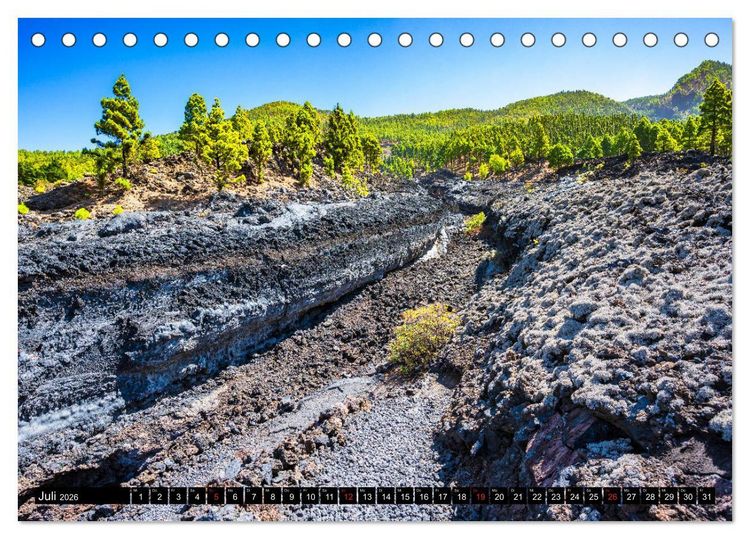 Produktbild: La Palma - Landschaften und Meer (Tischkalender 2026 DIN A5 quer), CALVENDO Monatskalender