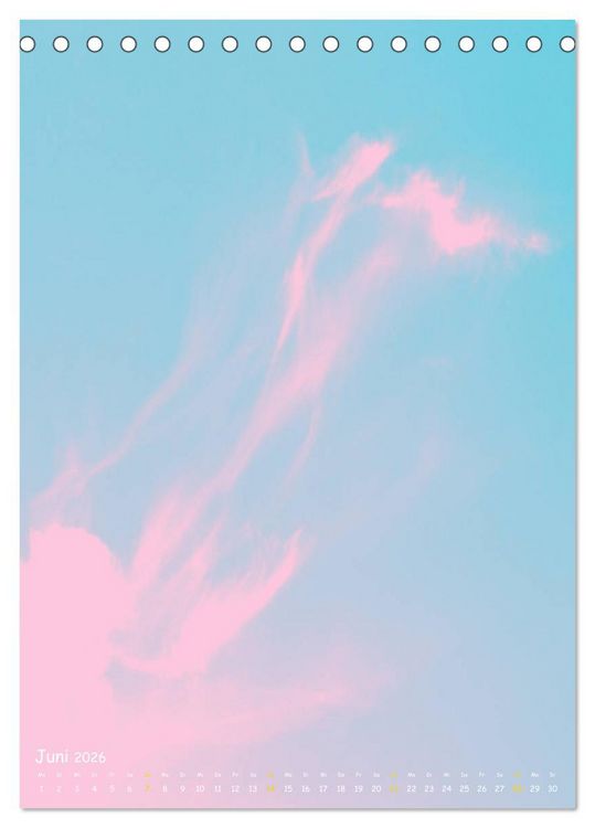 Produktbild: Aquarelle am Himmel (Tischkalender 2026 DIN A5 hoch), CALVENDO Monatskalender