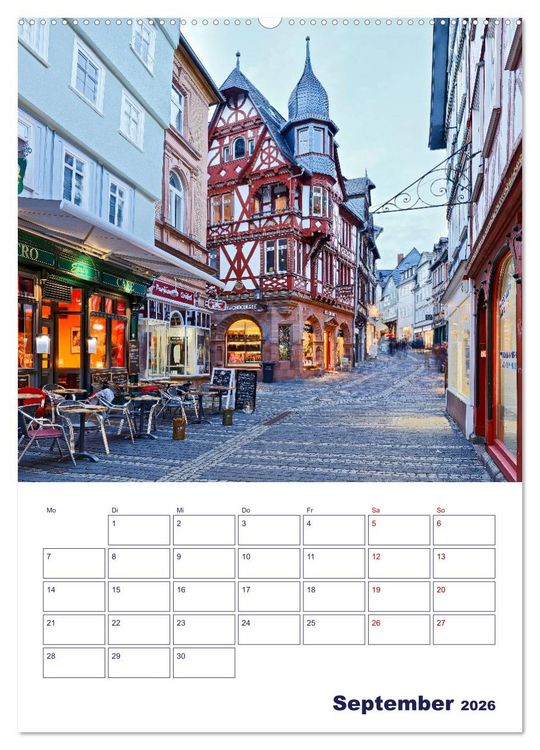 Produktbild: Marburg - Universit&auml;tsstadt mit Flair (Wandkalender 2026 DIN A2 hoch), CALVENDO Monatskalender