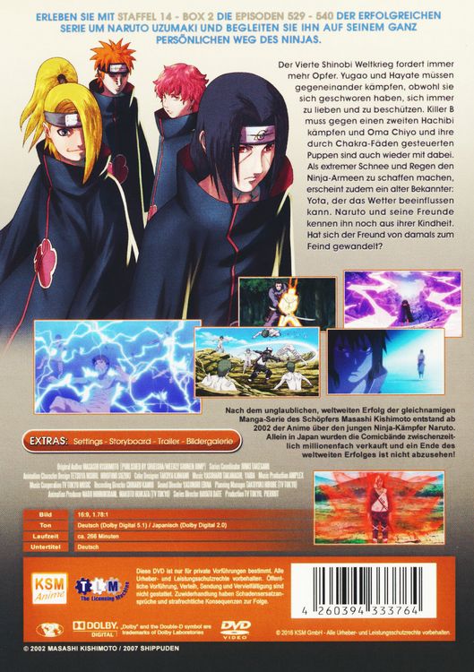 Produktbild: Naruto Shippuden - Staffel 14 - Box 2 [3 DVDs]