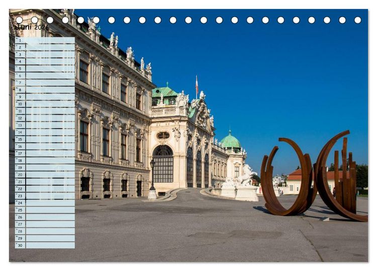 Produktbild: Wien f&uuml;r Liebhaber und Interessierte (Tischkalender 2026 DIN A5 quer), CALVENDO Monatskalender