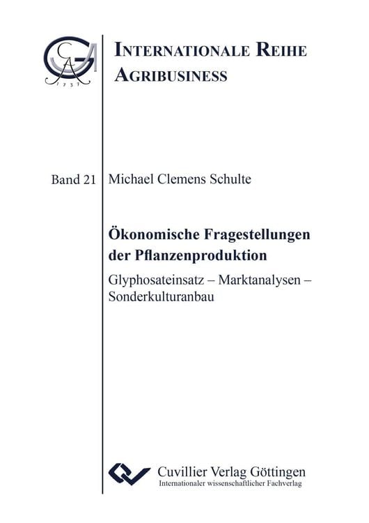 Produktbild: Ökonomische Fragestellungen der Pflanzenproduktion