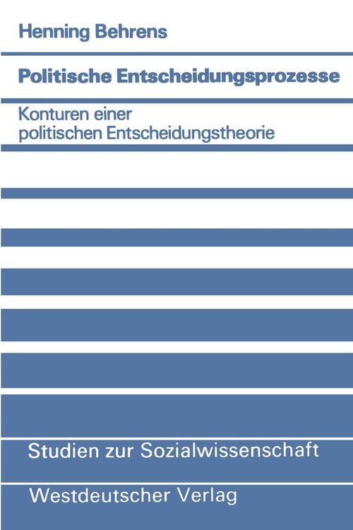 Produktbild: Politische Entscheidungsprozesse