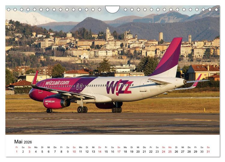 Produktbild: Die sch&ouml;nsten Airliner (Wandkalender 2026 DIN A4 quer), CALVENDO Monatskalender