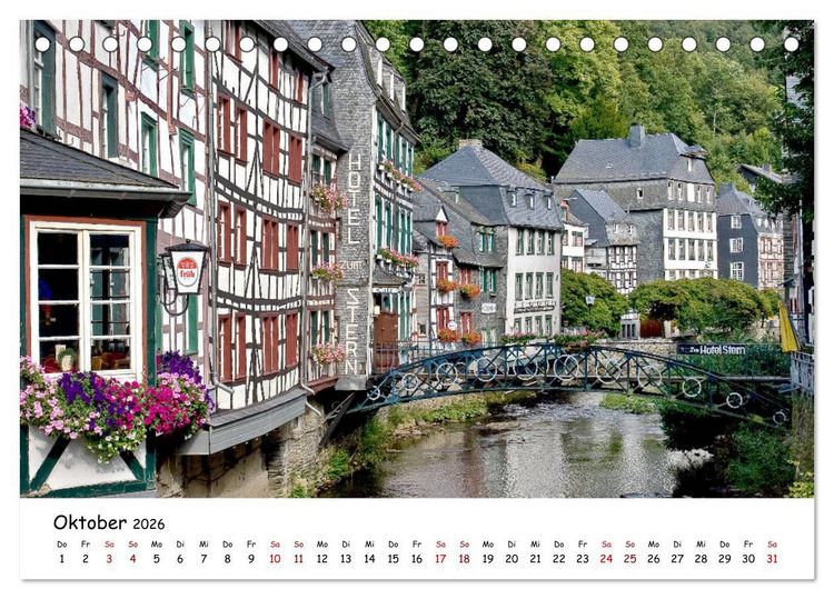 Produktbild: Die Eifel - Orte und Landschaften (Tischkalender 2026 DIN A5 quer), CALVENDO Monatskalender