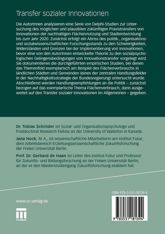 Produktbild: Transfer sozialer Innovationen