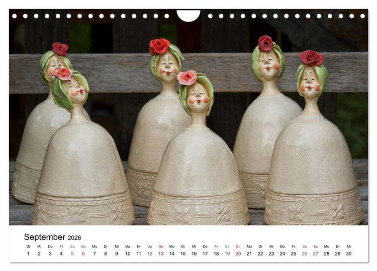 Produktbild: Tausendsch&ouml;n - handgeferigte Tonwesen (Wandkalender 2026 DIN A4 quer), CALVENDO Monatskalender