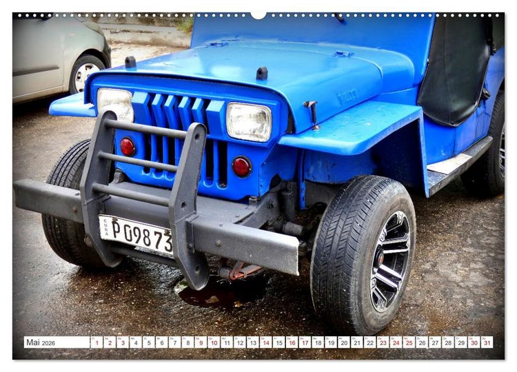 Produktbild: Willys Jeep - Eine amerikanische Legende auf Kuba (Wandkalender 2026 DIN A2 quer), CALVENDO Monatskalender