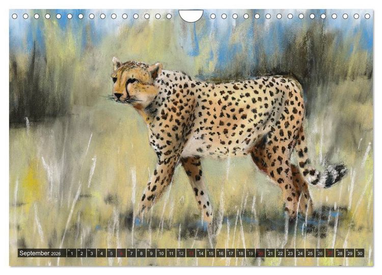 Produktbild: Afrika in Pastellgem&auml;lden (Wandkalender 2026 DIN A4 quer), CALVENDO Monatskalender