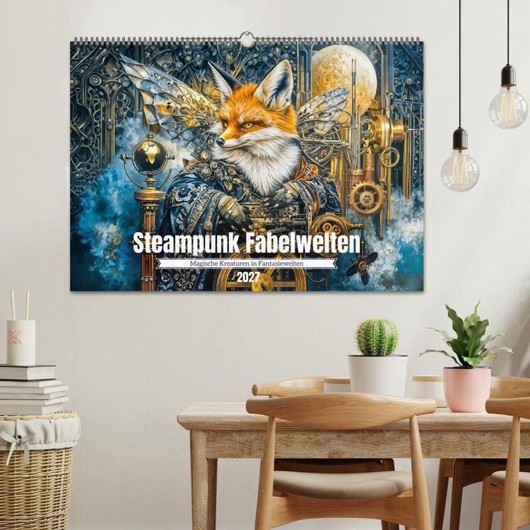 Produktbild: Steampunk Fabelwelten - Magische Kreaturen in Fantasiewelten (Wandkalender 2027 DIN A2 quer), CALVENDO Monatskalender