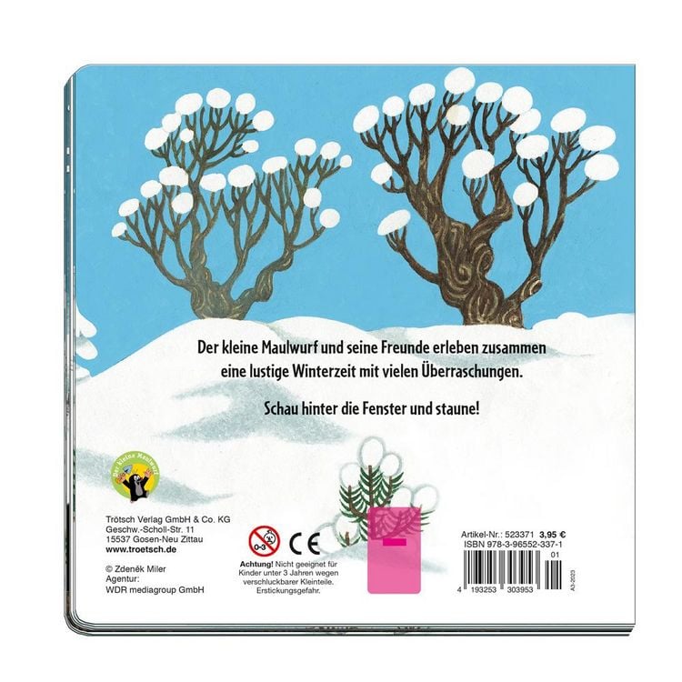 Produktbild: Tr&ouml;tsch Der kleine Maulwurf Winter-Fensterbuch