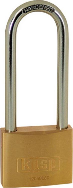 Produktbild: KASP K12050L80D Vorh&auml;ngeschloss 50mm Goldgelb Schl&uuml;sselschloss