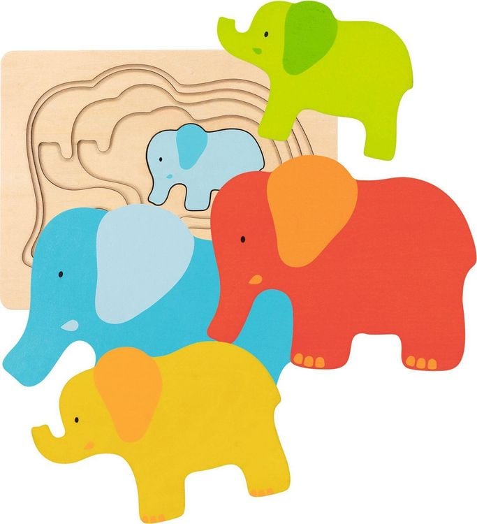 Produktbild: Schichtenpuzzle Elefant