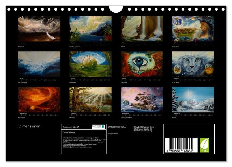 Produktbild: Dimensionen (Wandkalender 2026 DIN A4 quer), CALVENDO Monatskalender