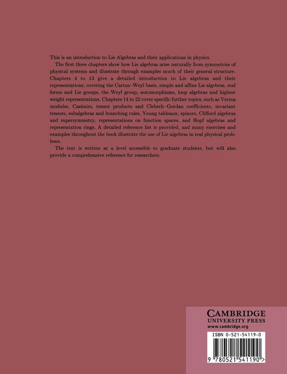 Produktbild: Symmetries, Lie Algebras and Representations