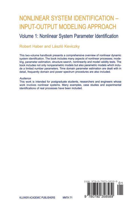 Produktbild: Nonlinear System Identification &mdash; Input-Output Modeling Approach
