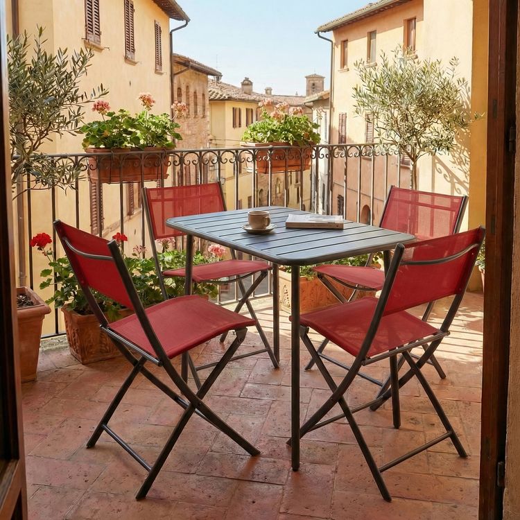 Produktbild: 5 tlg. Bistroset Balkonset Gartenset Sumila 80x55