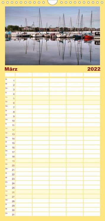 Produktbild: Wilhelmshaven - Familienplaner hoch (Wandkalender 2022 , 21 cm x 45 cm, hoch)
