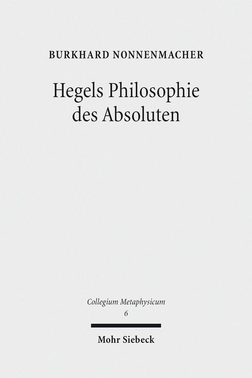 Produktbild: Hegels Philosophie des Absoluten
