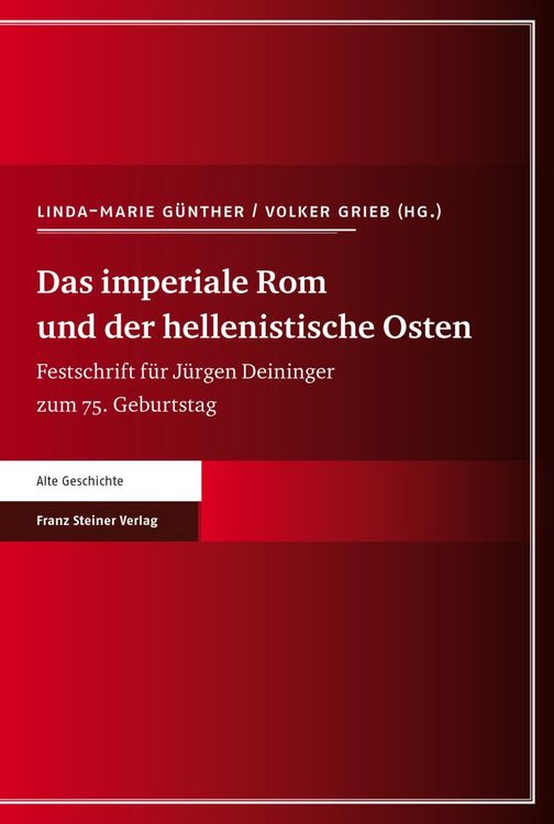 Produktbild: Das imperiale Rom und der hellenistische Osten