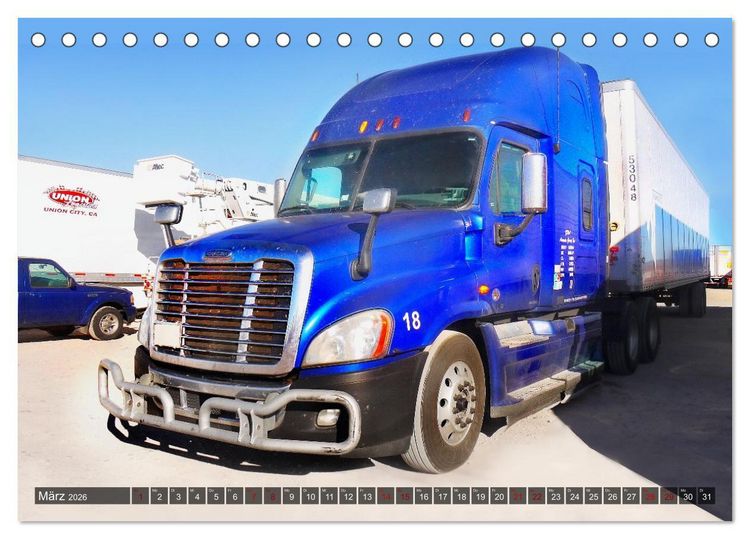 Produktbild: Amerikanische Lastwagen - Trucks (Tischkalender 2026 DIN A5 quer), CALVENDO Monatskalender