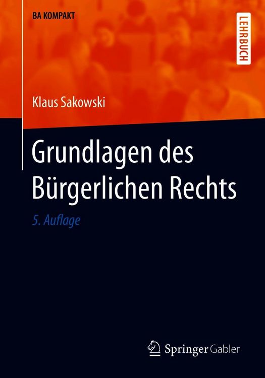 Produktbild: Grundlagen des B&uuml;rgerlichen Rechts