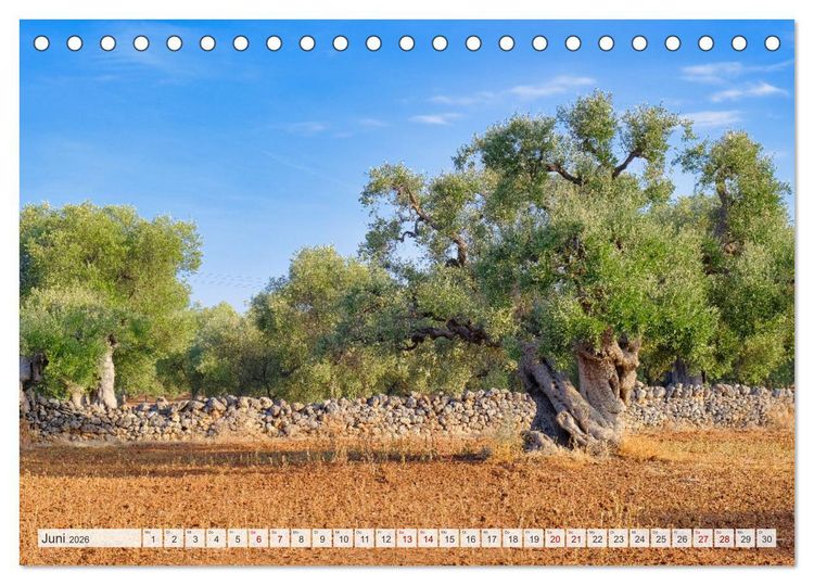 Produktbild: Faszinierendes Apulien (Tischkalender 2026 DIN A5 quer), CALVENDO Monatskalender