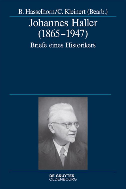 Produktbild: Johannes Haller (1865-1947)