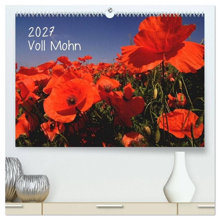 Produktbild: Voll Mohn (hochwertiger Premium Wandkalender 2027 DIN A2 quer), Kunstdruck in Hochglanz