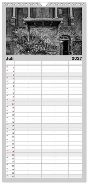 Produktbild: Familienplaner 2027 - Lost Beauty mit 5 Spalten (Wandkalender, 21 x 45 cm) CALVENDO