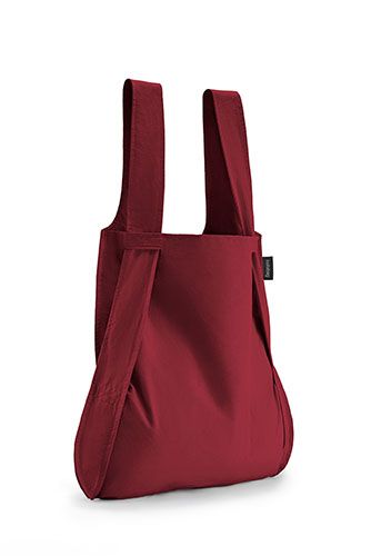 Produktbild: Notabag Original 2in1 Tasche & Rucksack - faltbare Einkaufstasche Backpack Bag - Wine Red