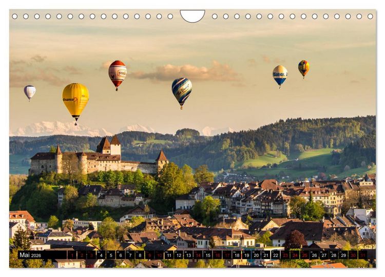 Produktbild: Die sch&ouml;nsten Ansichten der Schweiz (Wandkalender 2026 DIN A4 quer), CALVENDO Monatskalender