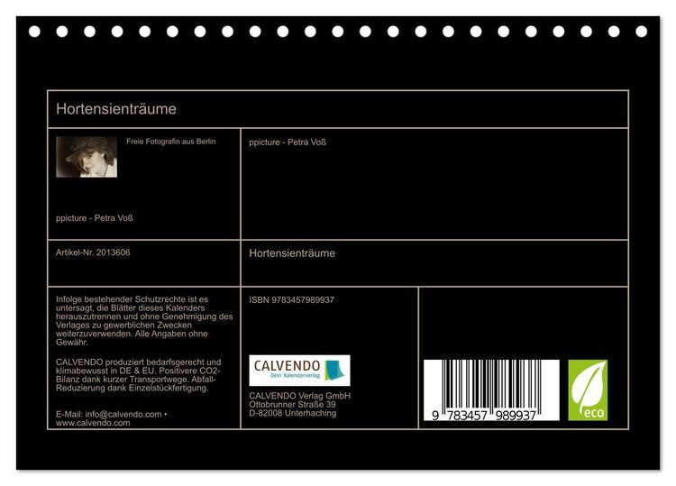 Produktbild: Hortensientr&auml;ume (Tischkalender 2026 DIN A5 quer), CALVENDO Monatskalender