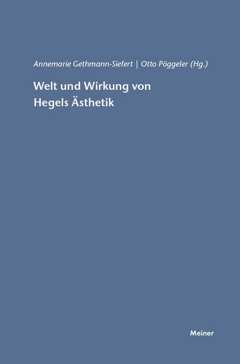 Produktbild: Welt und Wirkung von Hegels &Auml;sthetik